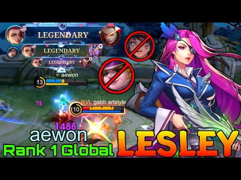 Powerful Sniper Lesley Perfect Legendary Gameplay - Top 1 Global Lesley by aewon - Mobile Legends