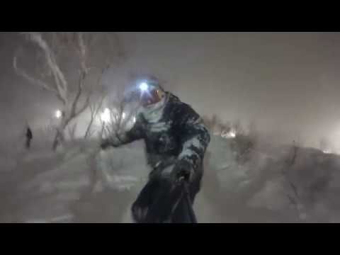 Night Pow in Niseko