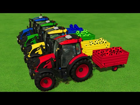 CLAAS TRACTORS vs COLORED BASKETBALLS - Farming Simulator 22