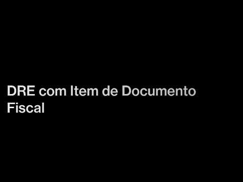 Relatório - DRE com Item de Documento Fiscal