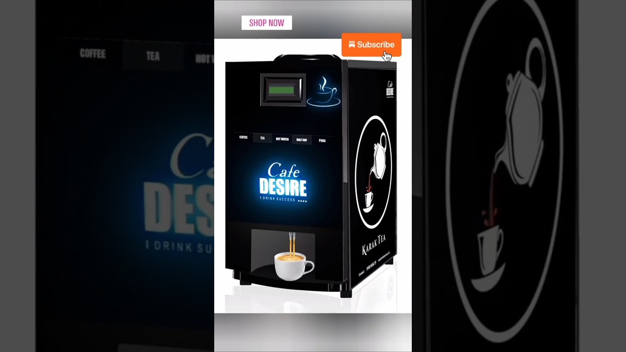 Cafe DESIRE I DRINK SUCCESS Tea & Coffee Coffee Vending Machine #citycafe #mycafe