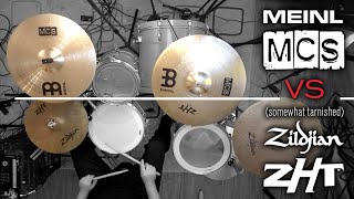 Video thumbnail for Meinl MCS vs Zildjian ZHT Cymbal Set Comparison 14" Hi Hat 16" 18" Crash 20" Ride. HQ Audio & Video by SIC MIC
