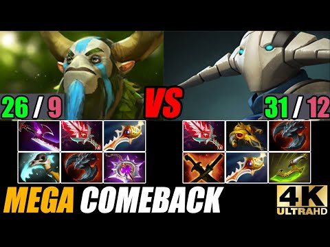 Intense Hard Carry Battle Nature's Prophet VS Sven 31 Kills Epic Mega Creeps Comeback 7.30 Dota 2