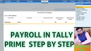 Payroll In Tally Prime in Hindi  | How To Record Salary Details In Tally Prime step by step