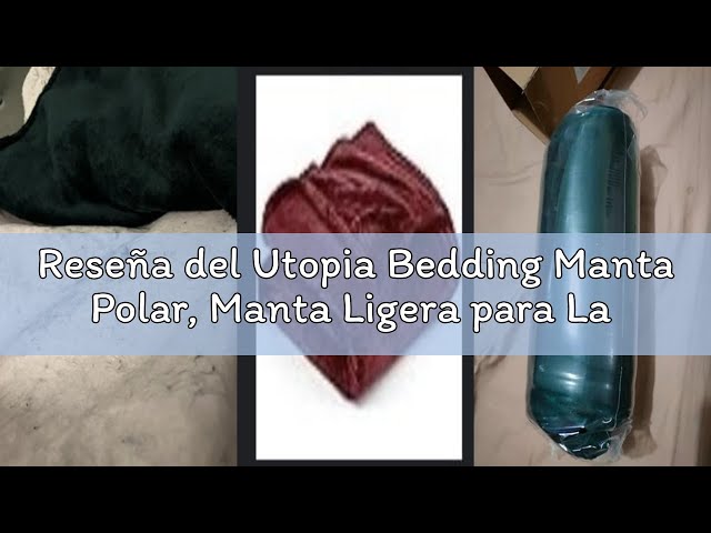 Vídeo relacionado con Utopia Bedding Manta Polar, Manta Ligera para La Cama, El Sofá O El Sillón, Adecuada para Todas Las Estaciones [200x150 cm, Gris]