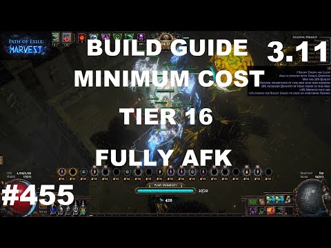 Build Guide For Minimum Cost *FULLY AFK* Tier 16 Blighted Maps as Carrion Golems Elementalist - 455