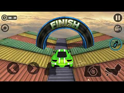 Impossible Stunt Car Tracks 3D: Green Car Driving Stunts Levels 3 & 4 - Android Gameplay 2020
