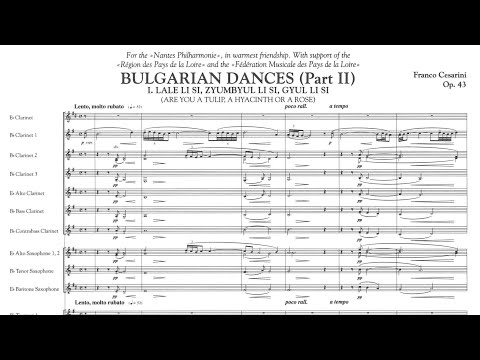 [Score] Franco Cesarini - Bulgarian Dances (Part II), Op. 43 (2013) for concert band
