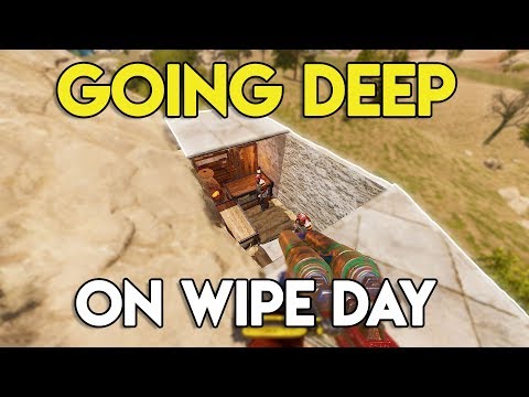 GOING DEEP on wipe day for INSANE loot! - Rust Survival #28
