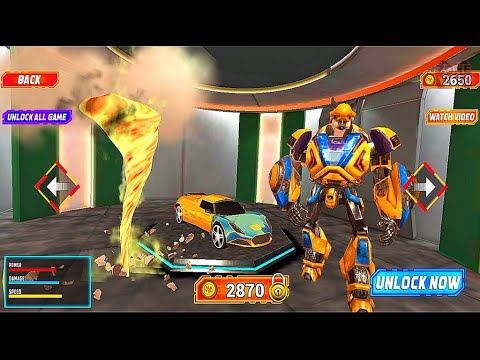Grand Flying Robot Tornado Car Transform: Robot Transformation Game #3 - Android Gameplay
