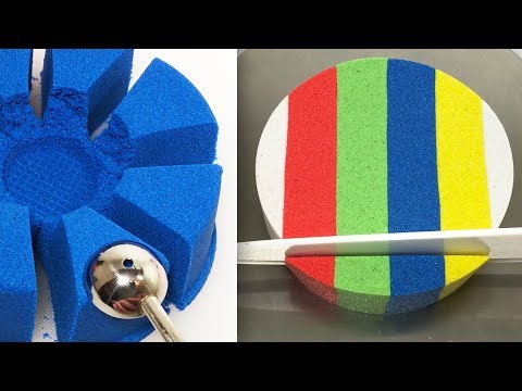 Very Satisfying Video Compilation 62 Kinetic Sand Cutting ASMR