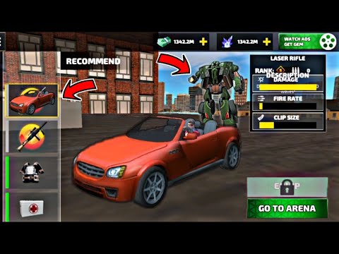 New Green Transformer Car In Rope Hero Vice Town