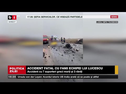 ACCIDENT FATAL CU FANII ECHIPEI LUCESCU. 7 MORȚI ȘI 3 GRAV RĂNIȚI. Știri B1TV_27 ian. 2026