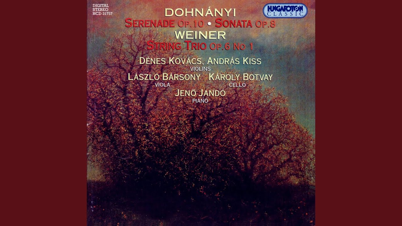 String Trio for Violin, Viola and Cello in G minor Op. 6 No. 1 II. Vivace