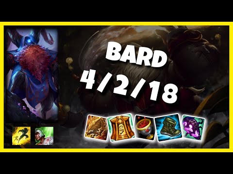 EU Challenger Bard SUPPORT (4/2/18) vs PANTHEON Gameplay Replay - Patch 10.18