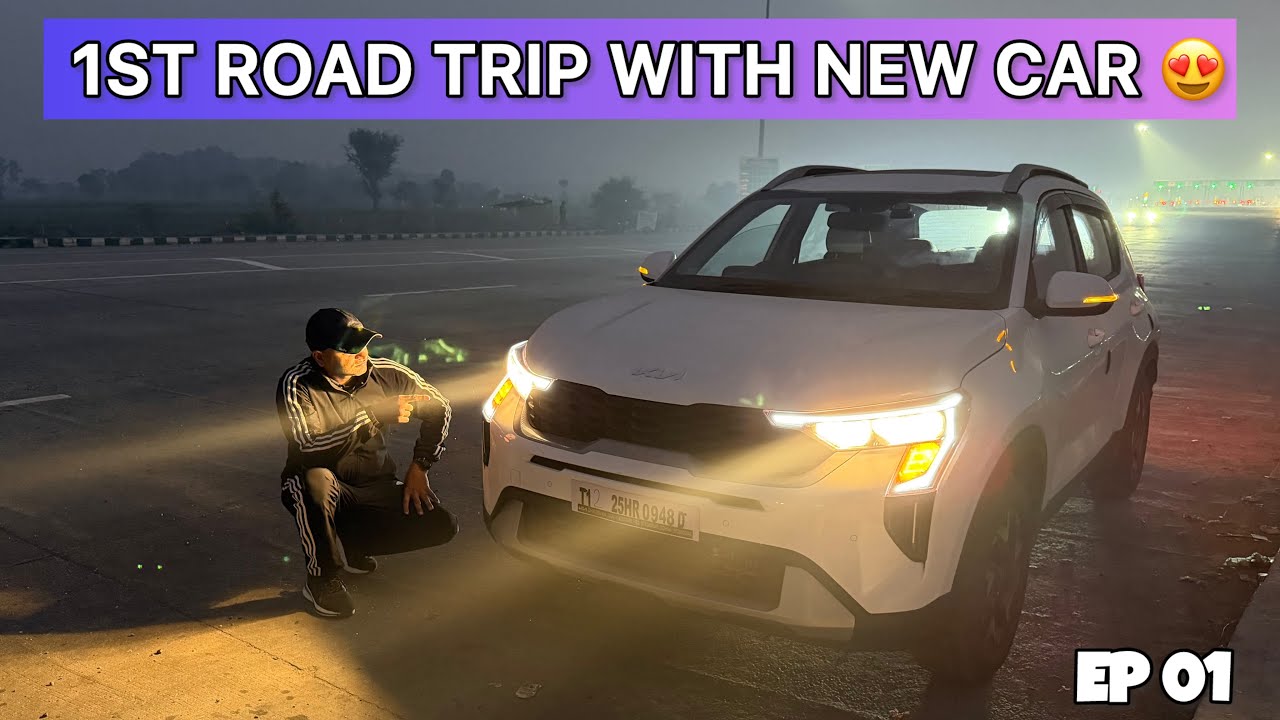 1st road trip with new car 😍 | Kia SONET HTK Plus 🚀