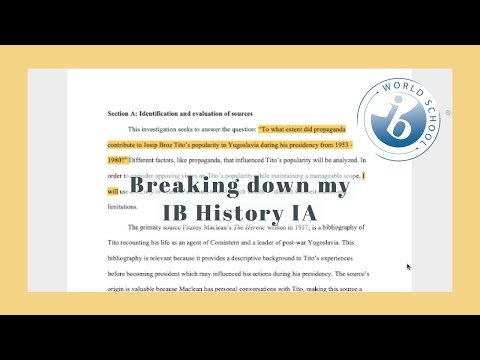 Part of a video titled Breaking down my IB History IA + tips on how to write a History IA - YouTube