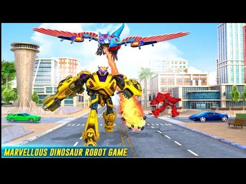 FLYING DINO ROBOT TRANSFORMATION || ANDROID IOS GAMEPLAY || CHARI GAMES