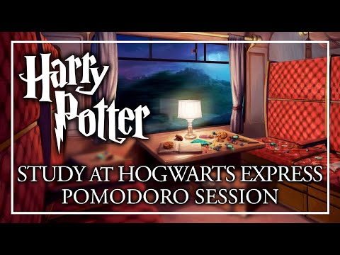 STUDY at the HOGWARTS EXPRESS - Pomodoro Session - Harry Potter ASMR