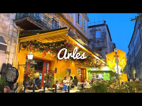 [4K]🇫🇷 Arles Night Walk🌠The beautiful southern French City that Van Gogh loved. Cafe Van Gogh🍺2023
