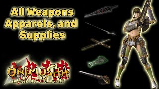 Onimusha Dawn of Dreams - All Weapons, All Apparels, All Supplies [HD]