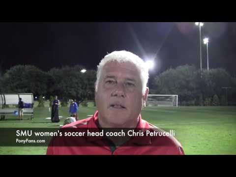 SMU women's soccer head coach Chris Petrucelli