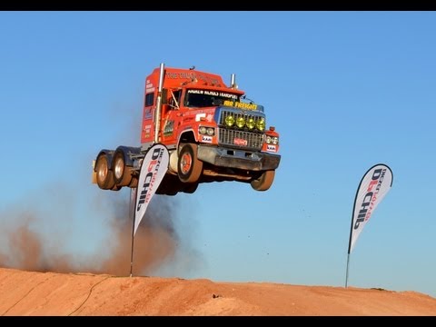 Semi Truck Jump, Prime mover  www.loveday4x4adventures.com