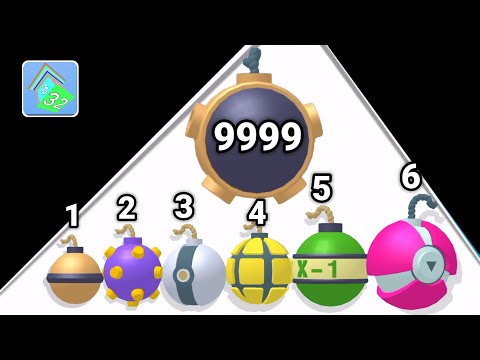 Play 99999 TikTok Video Game Walkthrough MERGE BOMBS VS 2048 CUBE ROTATOR  leve part #23.