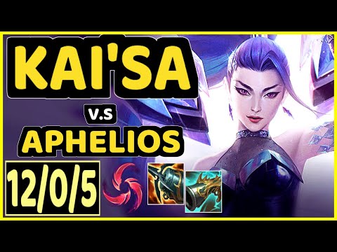 GHOST (KAI'SA) vs APHELIOS - 12/0/5 KDA BOTTOM ADC GAMEPLAY - KR Ranked MASTER