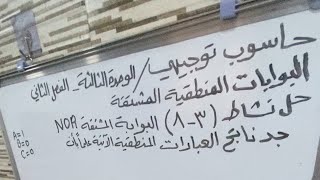 حاسوب توجيهي- البوابات المنطقية - تكملة حل نشاط(3-8) البوابات المنطقية المشتقة NOR