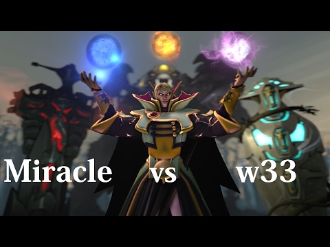 Miracle Invoker vs w33 Invoker | Who is better ? | Highlights — Dota 2