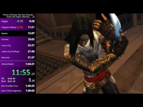 Prince of Persia The Two Thrones: any% No Major Glitches Speedrun in 1:44:09