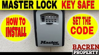 How to Install and Set the combination on a Masterlock Key safe