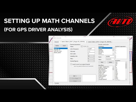 AiM Race Studio Analysis - Creating GPS Math Channels