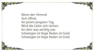 Westernhagen - Schweigen Ist Feige Lyrics