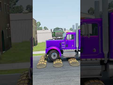 damper trucks vs monster Speed Bumps #short #beamng #beamngdrive #trucksvs