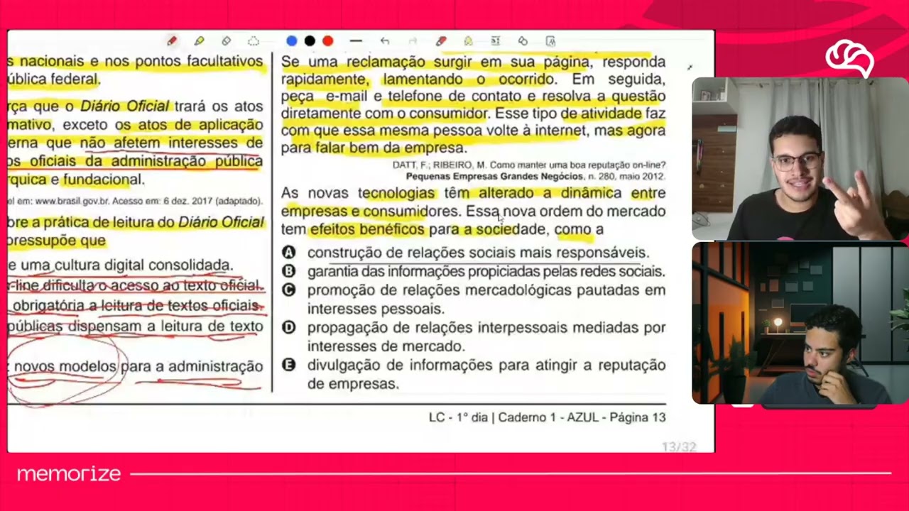 Resolução em Vídeo — Questão 31 ENEM 2020 PPL