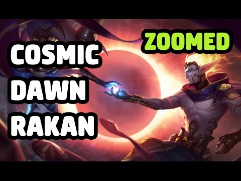 COSMIC DAWN RAKAN SKIN ZOOMED SPOTLIGHT - LEAGUE OF LEGENDS