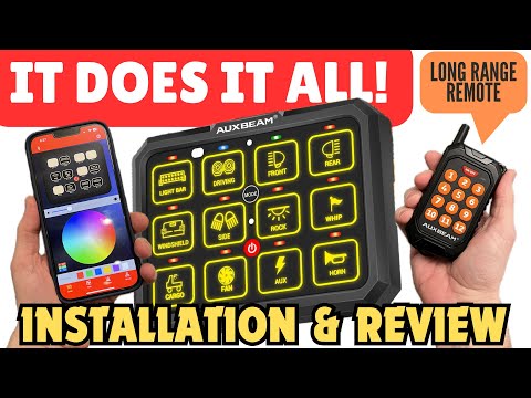 New Switch Panel AUXBEAM AR-1200 RGB Multifunction Bluetooth & Remote LED Install and Review