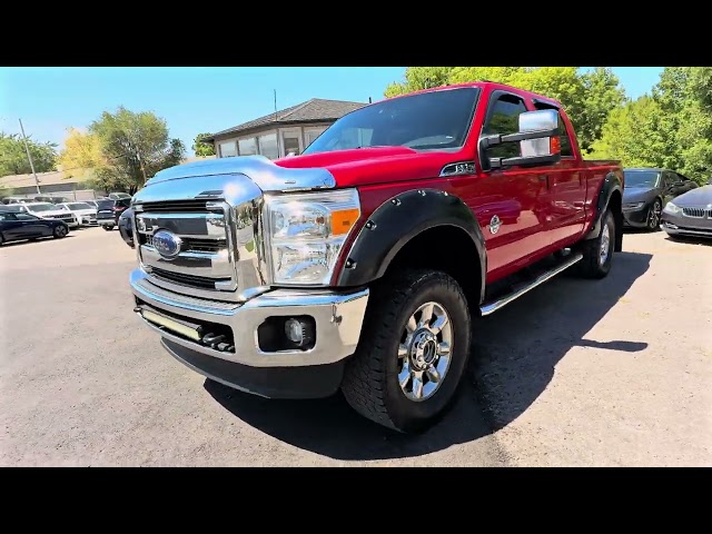 2014 FORD F350 SUPER DUTY CREW CAB PICKUP V8, TURBO DIESEL, 6.7 LITER LARIAT PICKUP 4D 6 3/4 FT