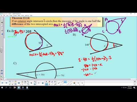 Geometry 12.4 Angle Measures and Segment Lengths