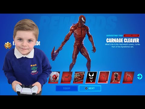 After School My 8 Year Old Kid Buying And Unlocking EVERYTHING in The Fortnite Season 8 Battlepass