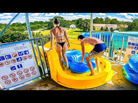 Waterslides at at Sárvári Gyógy- és Wellnessfürdő 🇭🇺