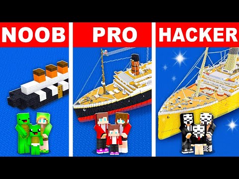 Titanic HOUSE BUILD CHALLENGE - NOOB vs PRO in Minecraft