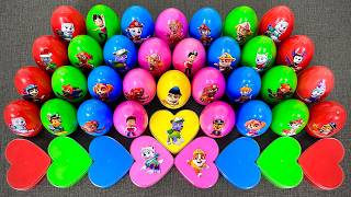 Paw Patrol Rainbow Egg Slime ASMR 💖 Clay Slime with Chase, Marshall, Skye | Satisfying Search