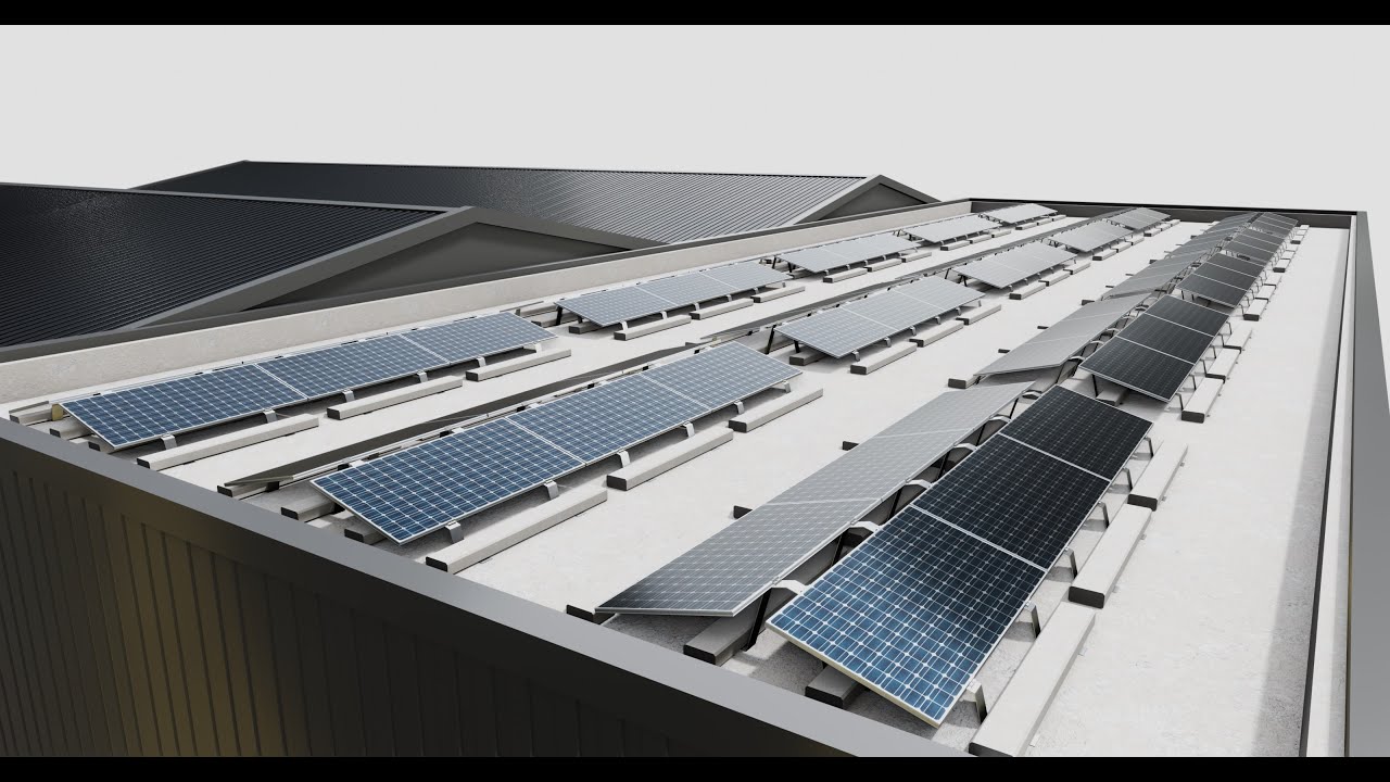 Rooftop Lightweight Solar Construction Type-4 3D Model