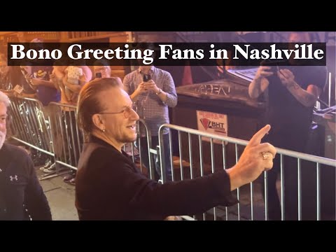 Bono Greeting Fans in Nashville at the Ryman Auditorium - U2 Fans - Bono Stories of Surrender