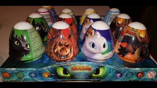 DRAGONS Figuren im Pudding Ü Ei unboxing -- Überraschungseier zum Film Drachenzähmen leicht gemacht