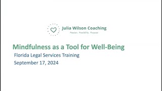Mindfulness as a Tool for Well-Being
