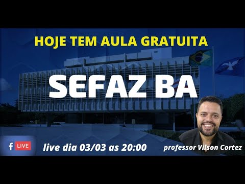 AULA 1 - LEGISLAÇÃO TRIBUTÁRIA ESTADUAL - SEFAZ BAHIA - AGENTE TRIBUTÁRIO - PROFESSOR TUDÃO